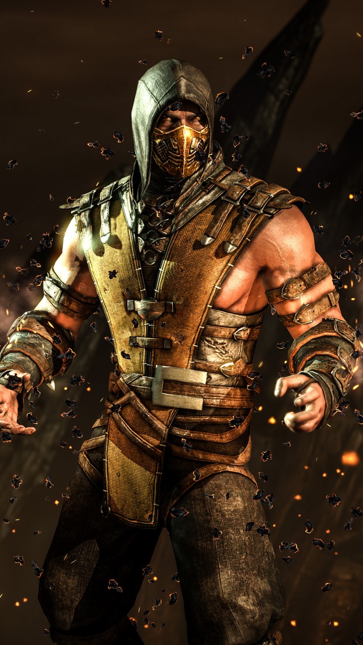 scorpion mortal kombat x wallpaper,action adventure game,illustration,fictional character,space,games