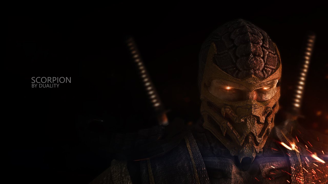 scorpion mortal kombat x wallpaper,screenshot,darkness,digital compositing,cg artwork,pc game