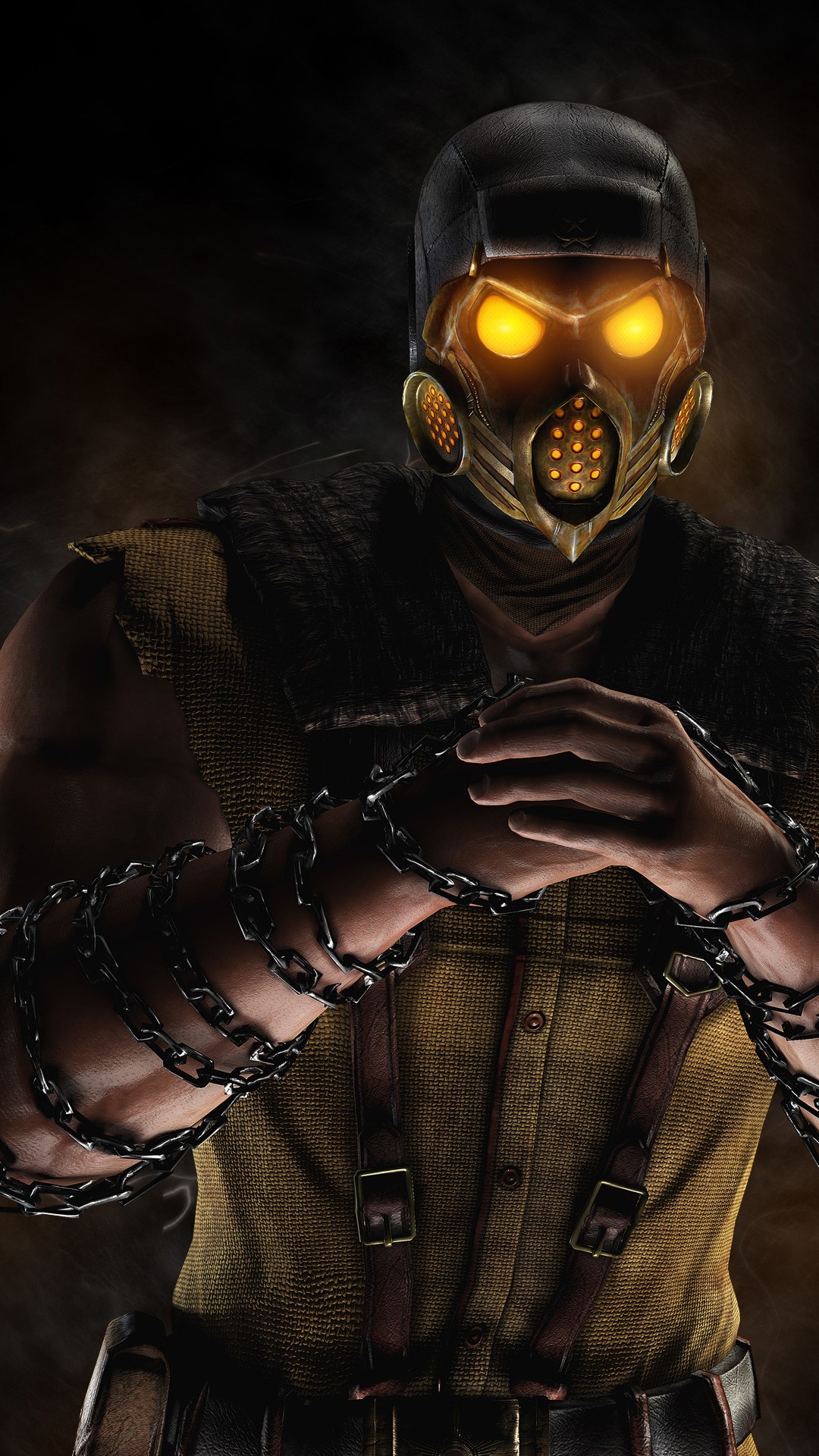 scorpion mortal kombat x wallpaper,action adventure game,personal protective equipment,helmet,fictional character,illustration