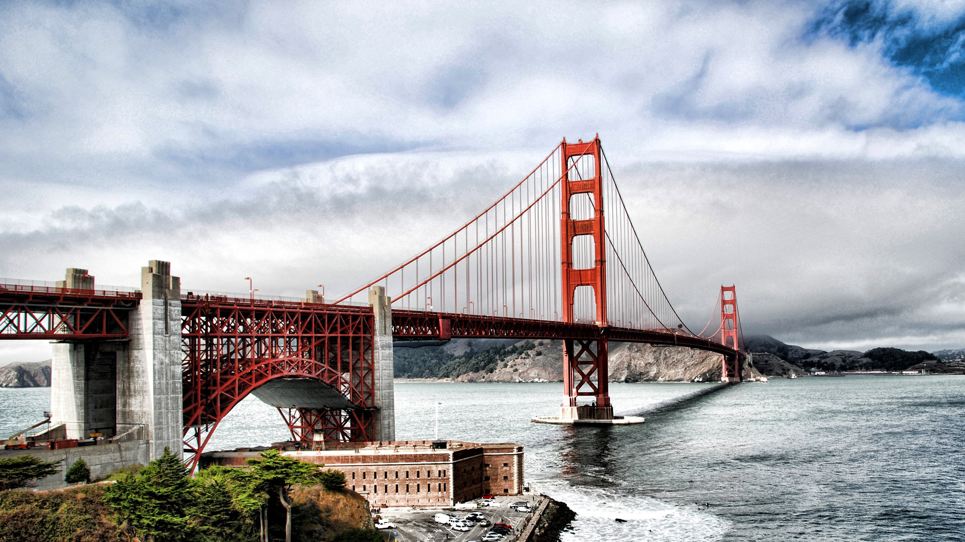 サンフランシスコ壁紙hd,ブリッジ,吊り橋,斜張橋,空,水