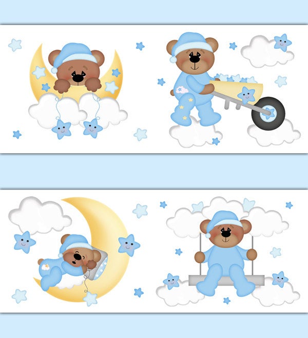 bear wallpaper border,cartoon,clip art,graphics