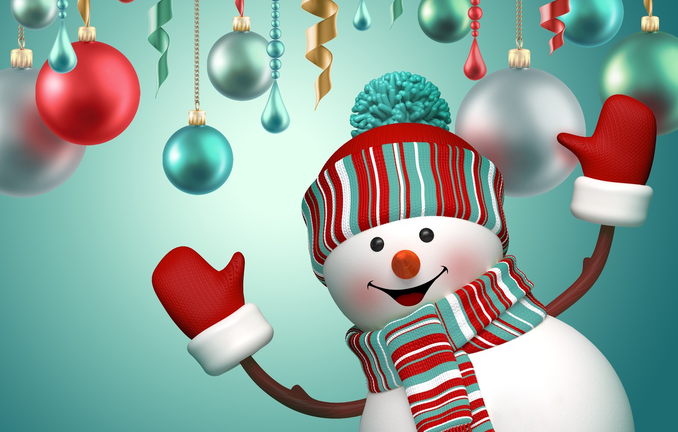 かわいい雪だるまの壁紙,クリスマス,クリスマスオーナメント,キャンディーケイン,休日,雪だるま