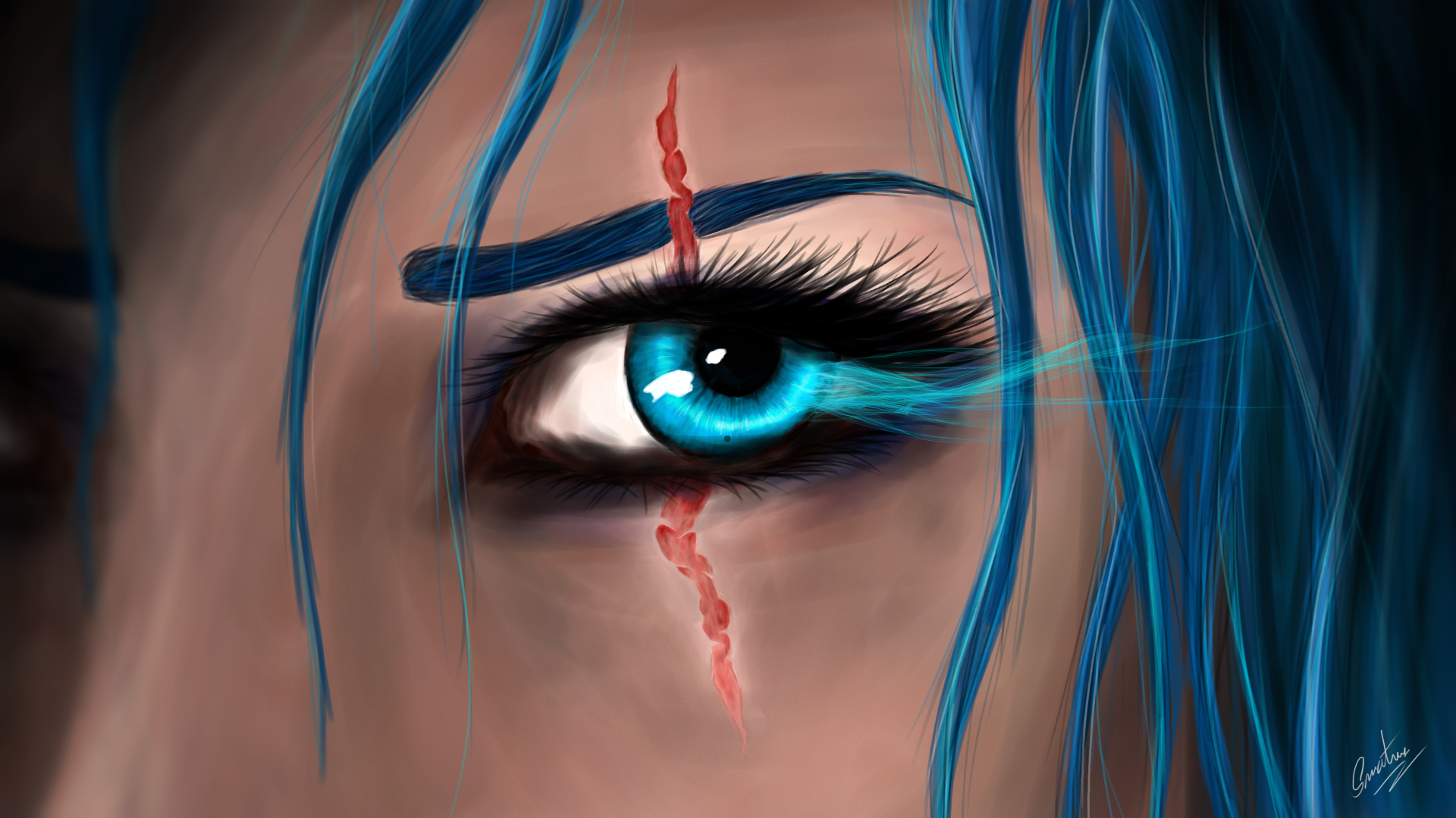 fondo de pantalla cicatriz,cara,azul,ceja,pestaña,ojo