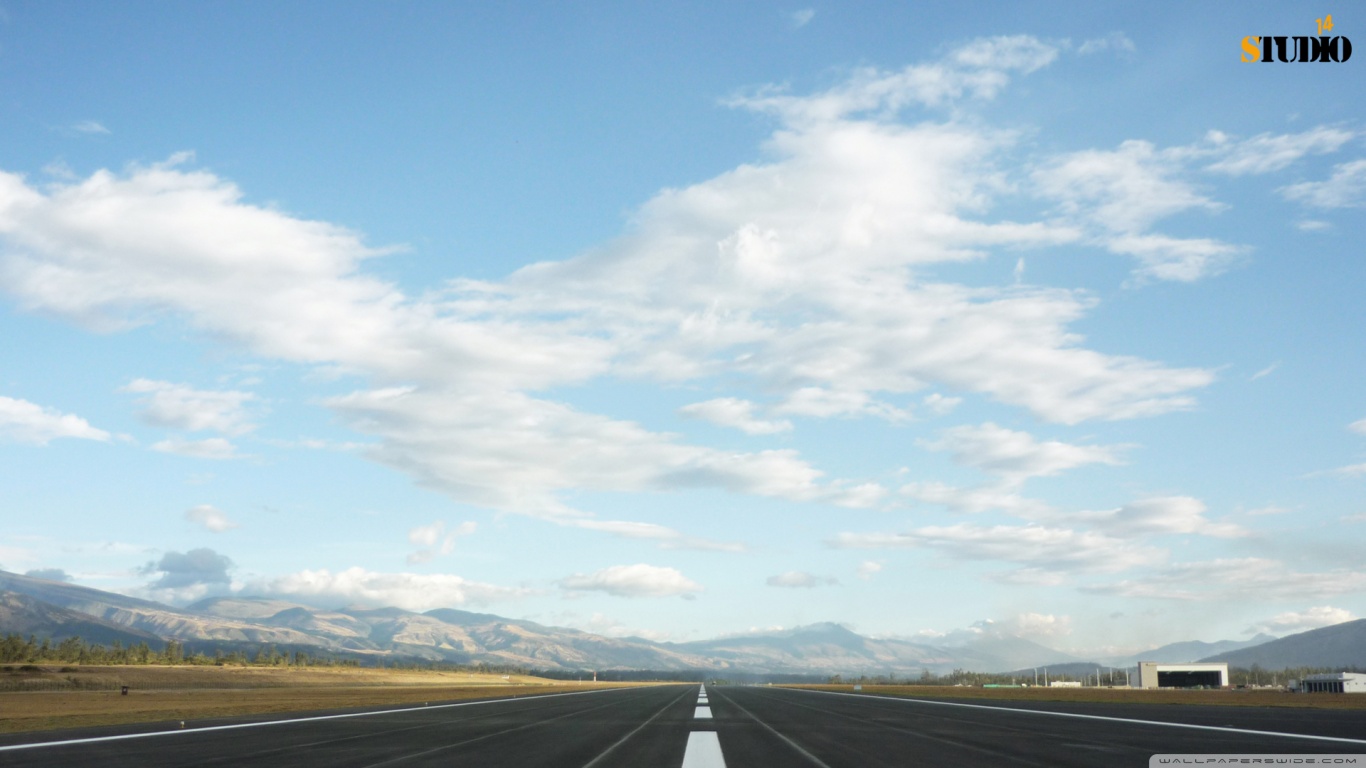 runway wallpaper,sky,road,cloud,highway,daytime
