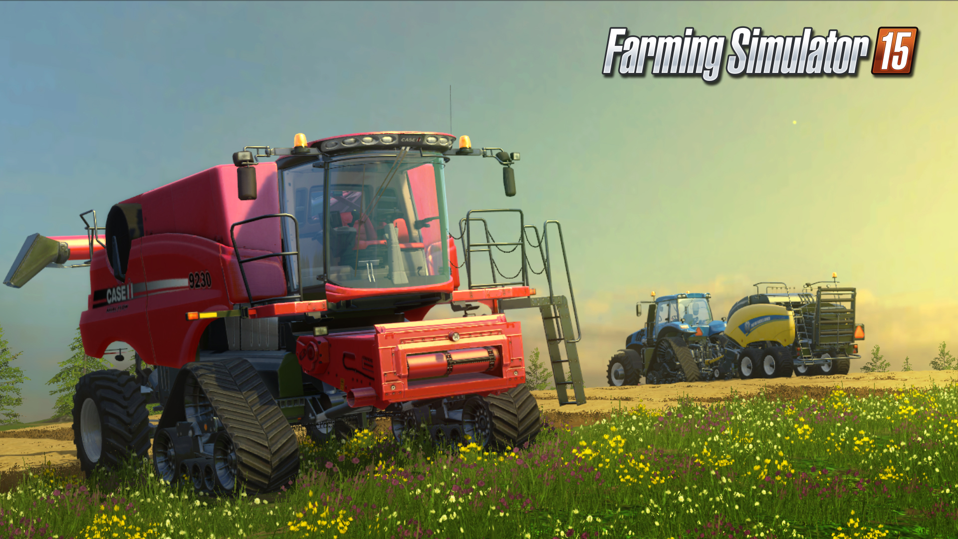 farming simulator wallpaper,vehicle,tractor,agricultural machinery,transport,field