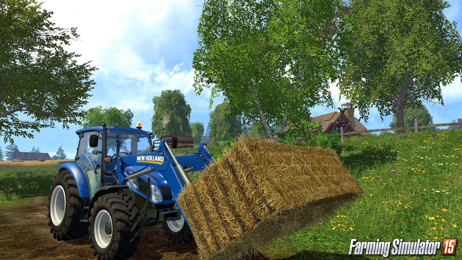 landwirtschaft simulator wallpaper,traktor,fahrzeug,bauernhof,feld,baum