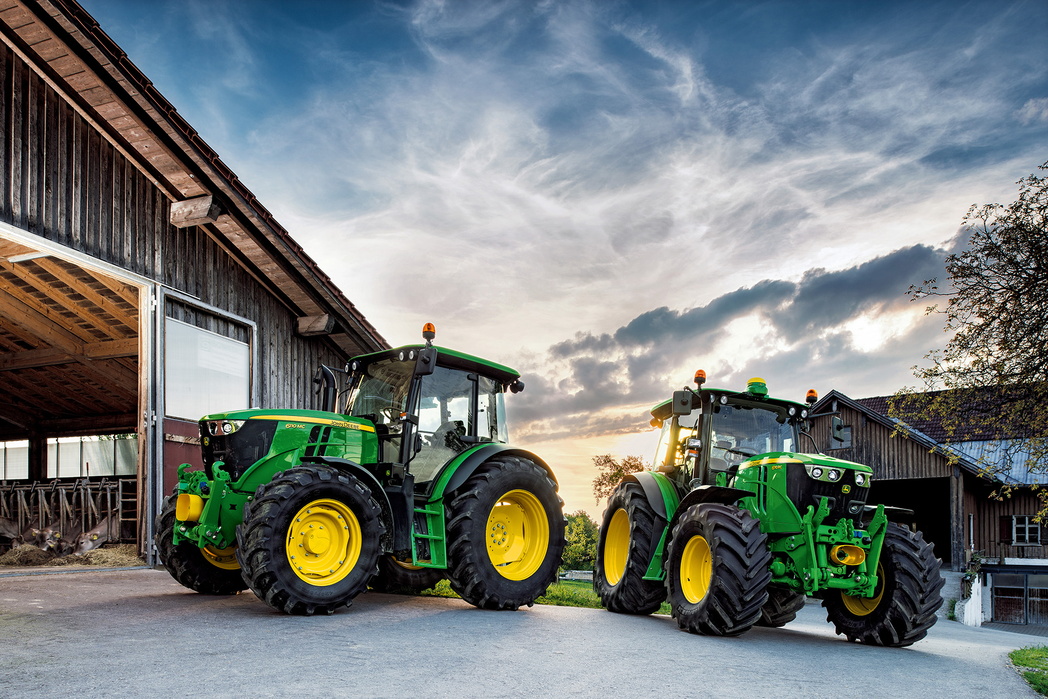 john deere fondo de pantalla hd,tractor,vehículo,cielo,granja,sistema de ruedas automotrices