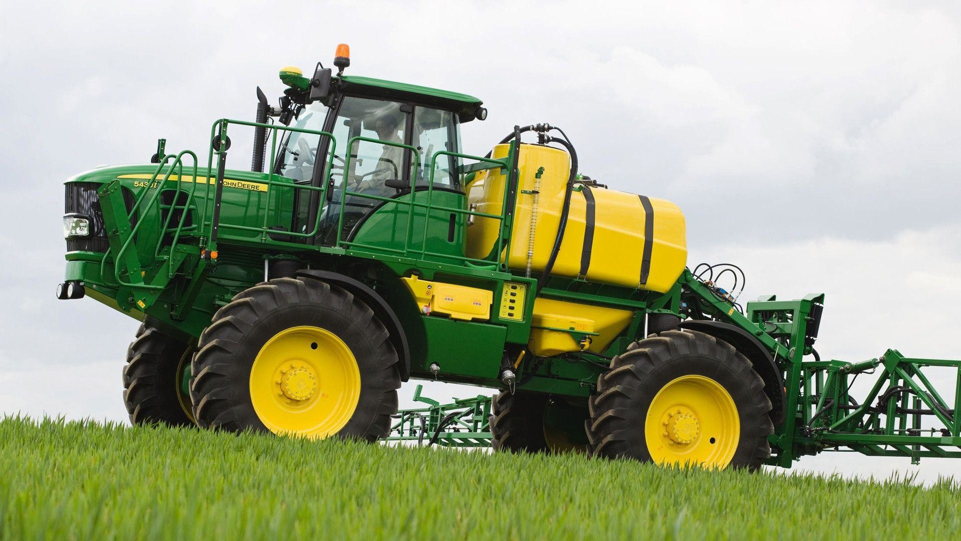 fond d'écran john deere hd,véhicule terrestre,véhicule,tracteur,champ,prairie