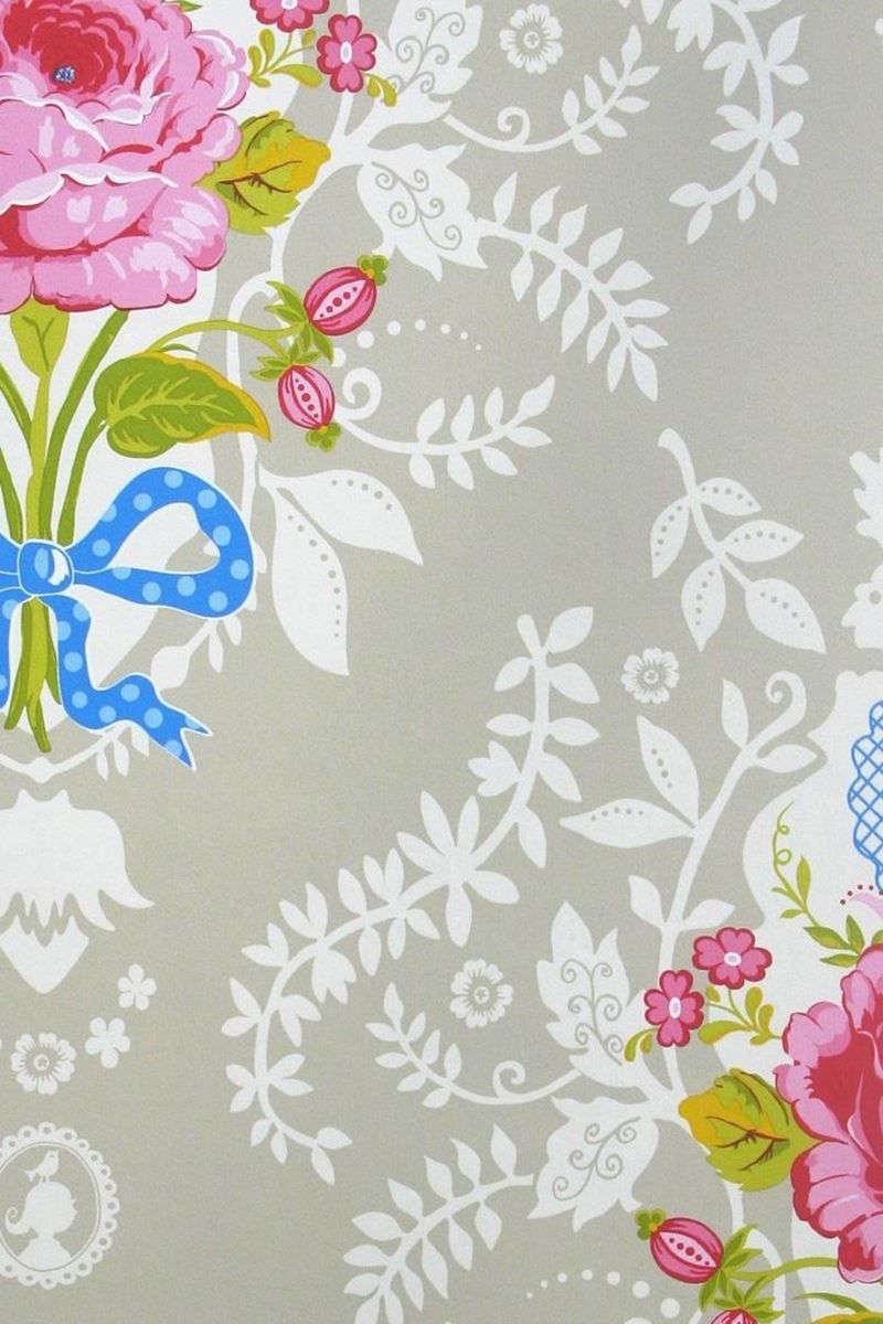 khaki wallpaper,floral design,pink,pattern,wallpaper,pedicel