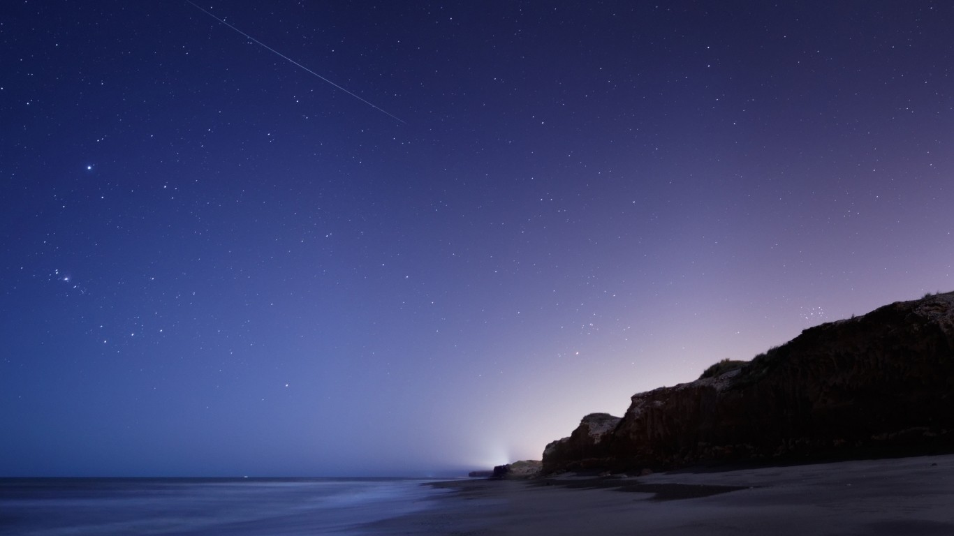 nacht strand tapete,himmel,blau,meer,nacht,horizont