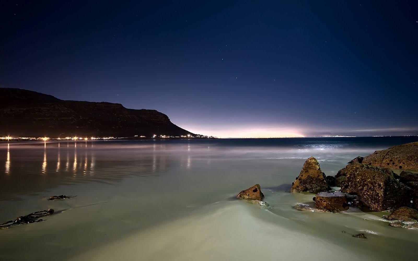 carta da parati notte spiaggia,corpo d'acqua,mare,cielo,natura,acqua