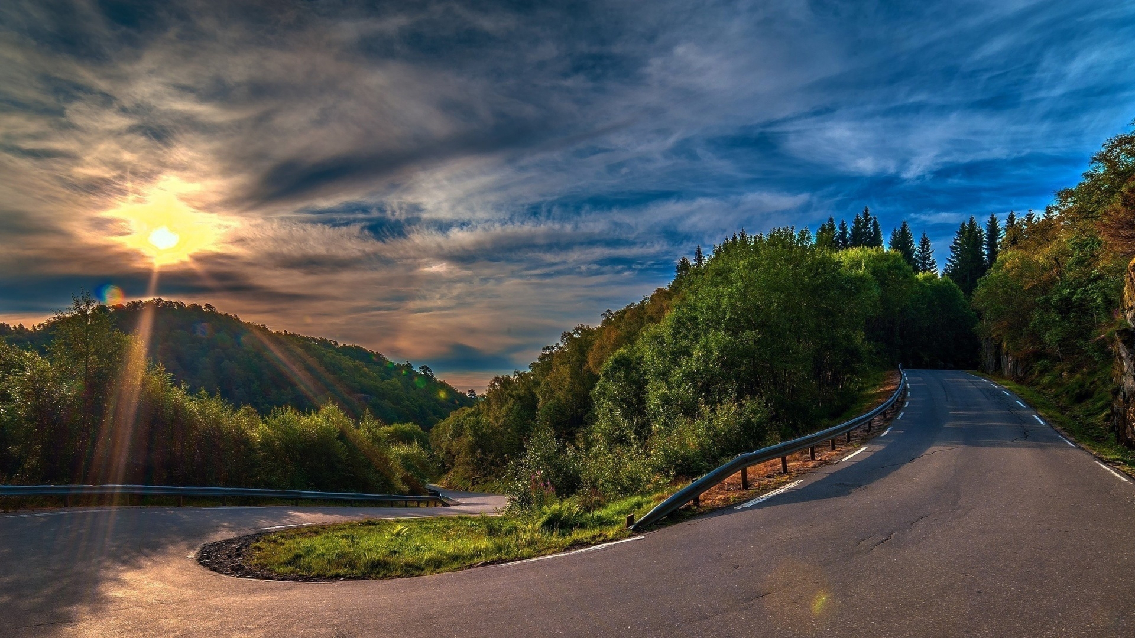 3840 fond d'écran,ciel,la nature,paysage naturel,nuage,route