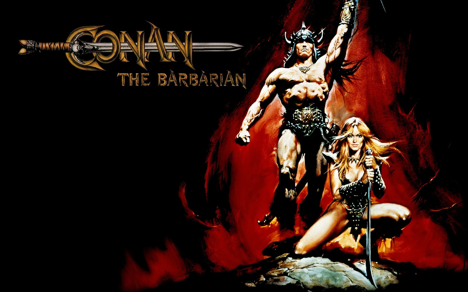 conan the barbarian wallpaper,cg artwork,album cover,graphic design,fictional character,animation