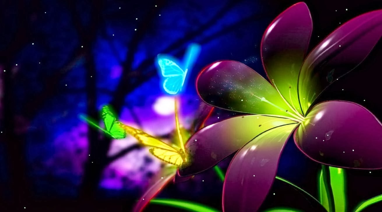 fond d'écran animé de papillon,la nature,violet,bleu,violet,vert