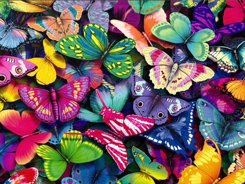애니메이션 나비 벽지,나비,잎,무늬,보라색,식물
