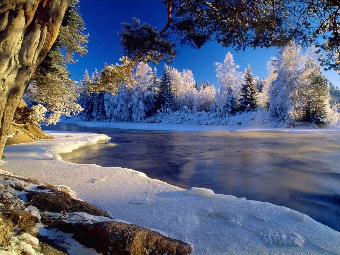 sfondo del computer invernale,paesaggio naturale,natura,corpo d'acqua,inverno,cielo