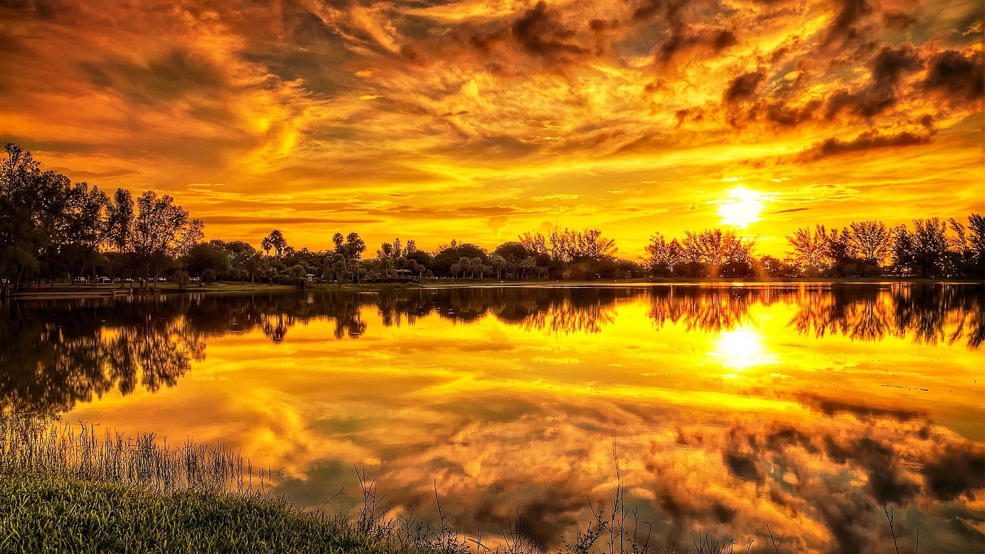 wallpaper 1366 x 786 hd,sky,nature,natural landscape,reflection,sunset