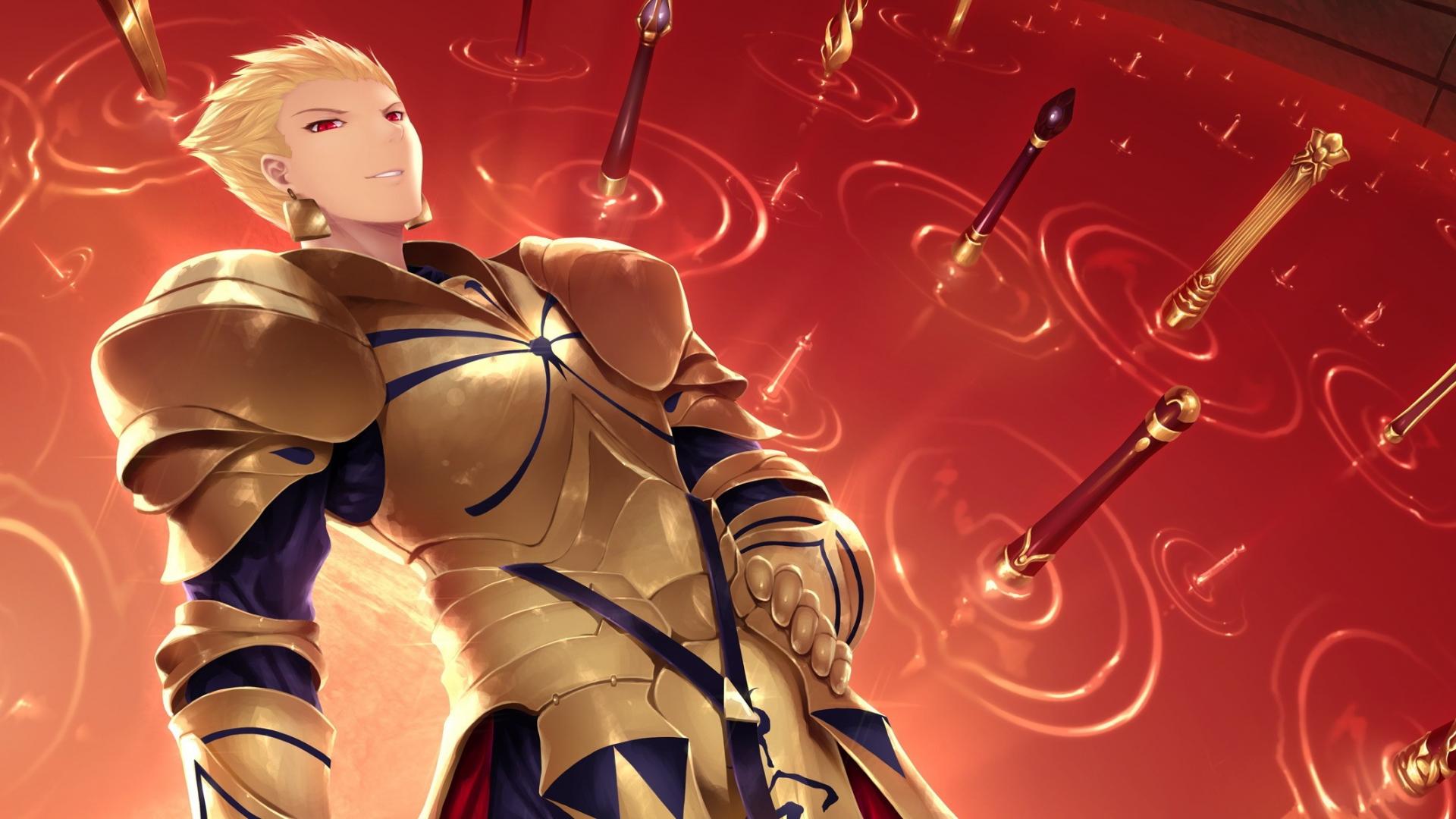 gilgamesh fate wallpaper,cg artwork,cartoon,anime,illustration,fictional character