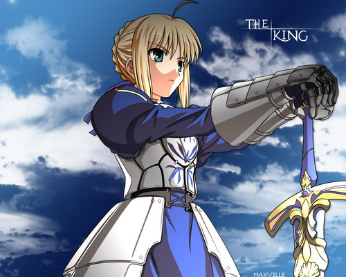 fate stay night saber wallpaper,cartoon,anime,sky,cg artwork,games