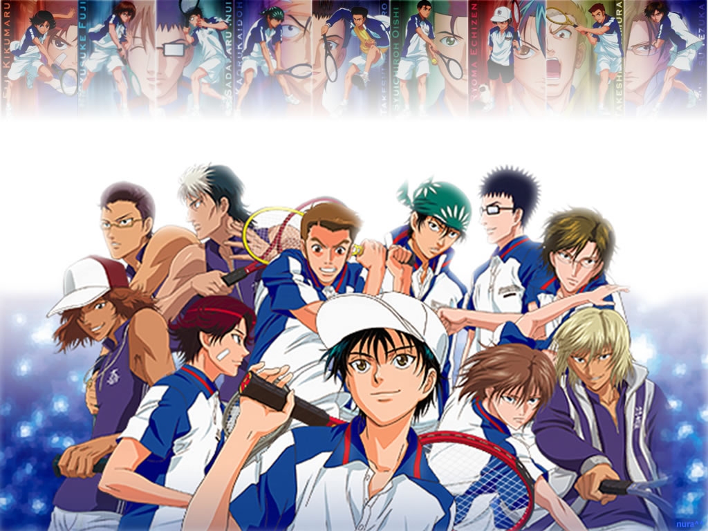 sfondo di prince of tennis,anime,cartone animato,gioventù,squadra,comunità