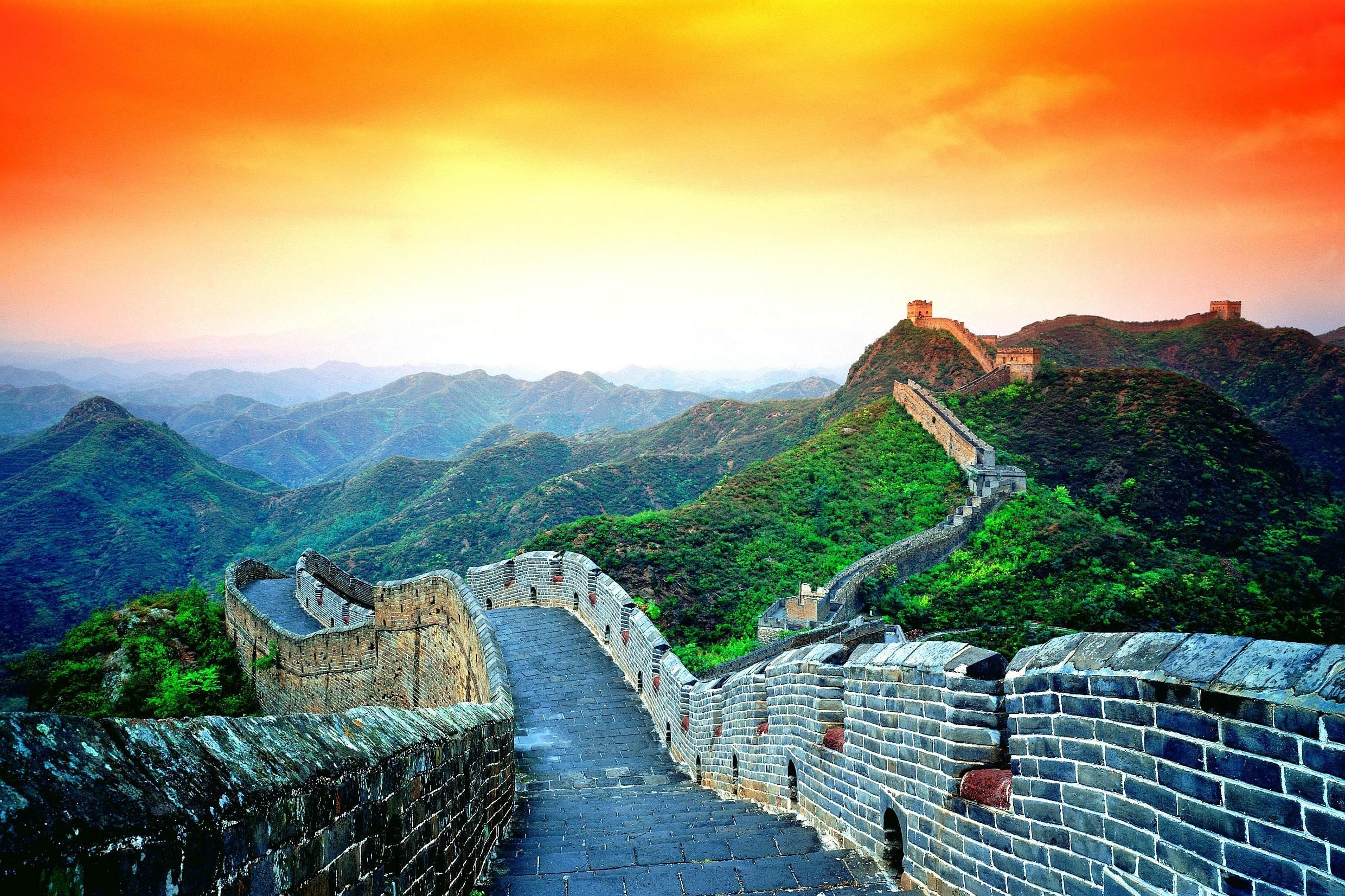 great wall wallpaper,natural landscape,nature,landmark,wall,sky