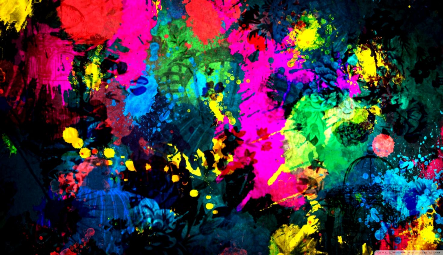 papel pintado de humo colorido,azul,colorido,rojo,ligero,arte psicodélico