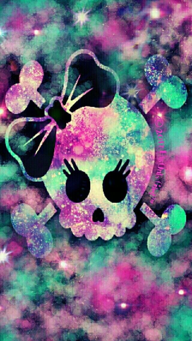Glitter Sugar Skull Wallpaper For Phone- WallpaperUse