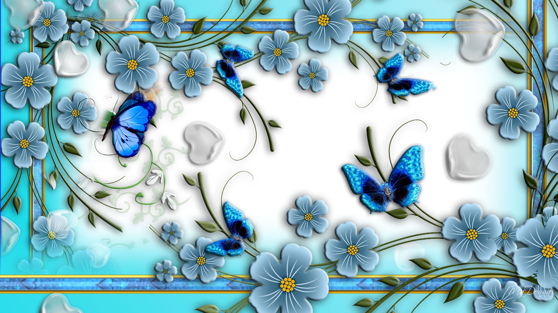 cute butterfly wallpaper,blue,pattern,design,plant,wildflower