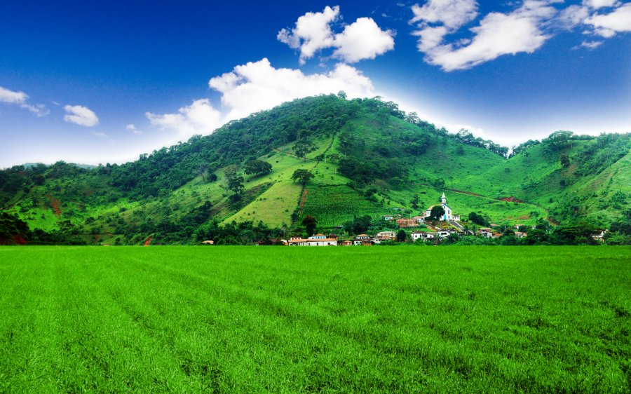 bergstation tapete,natürliche landschaft,grün,natur,wiese,gras