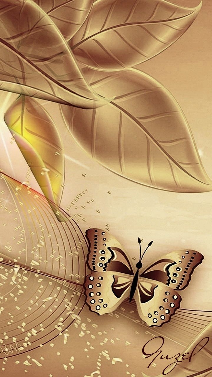 gold butterfly wallpaper,butterfly,moths and butterflies,leaf,wing,insect