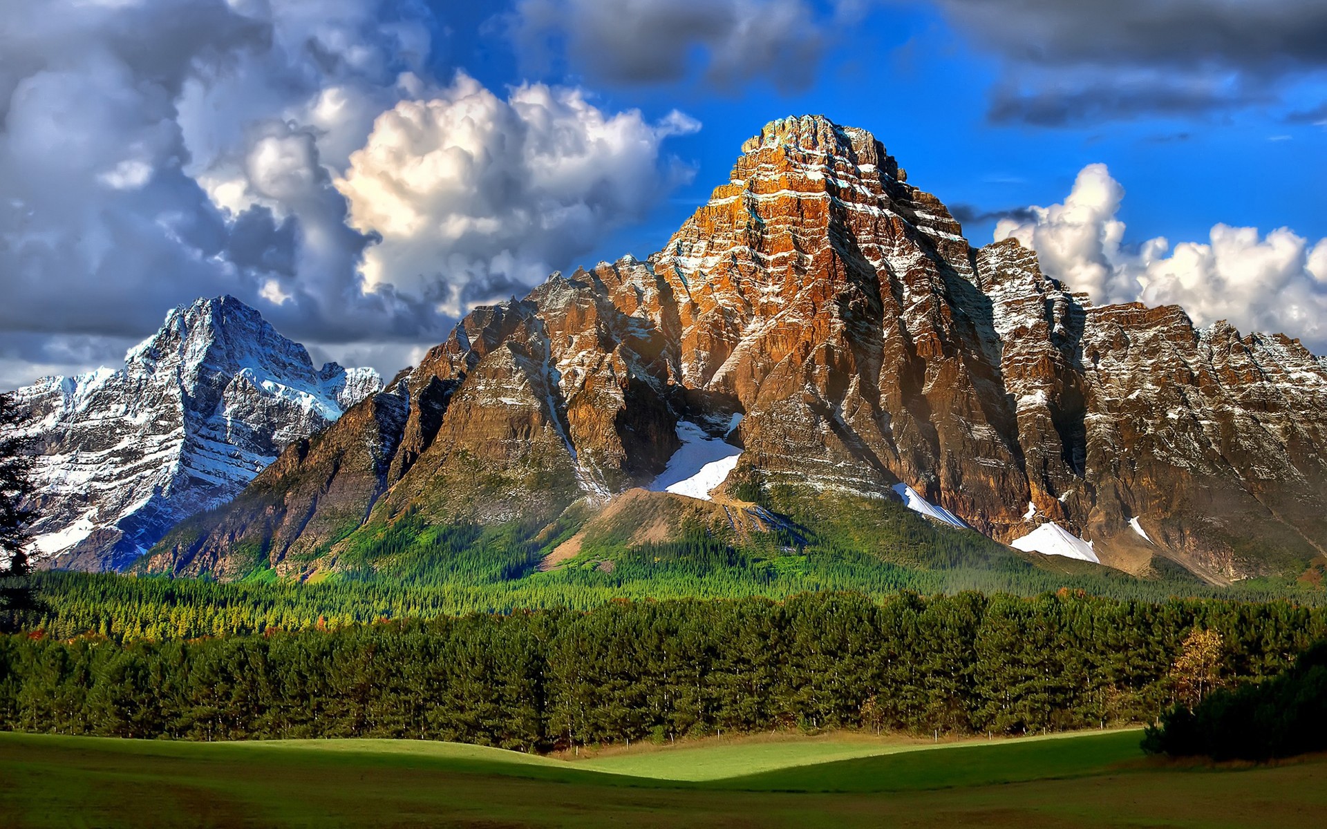 fond d'écran de montagne full hd,montagne,paysage naturel,chaîne de montagnes,la nature,ciel