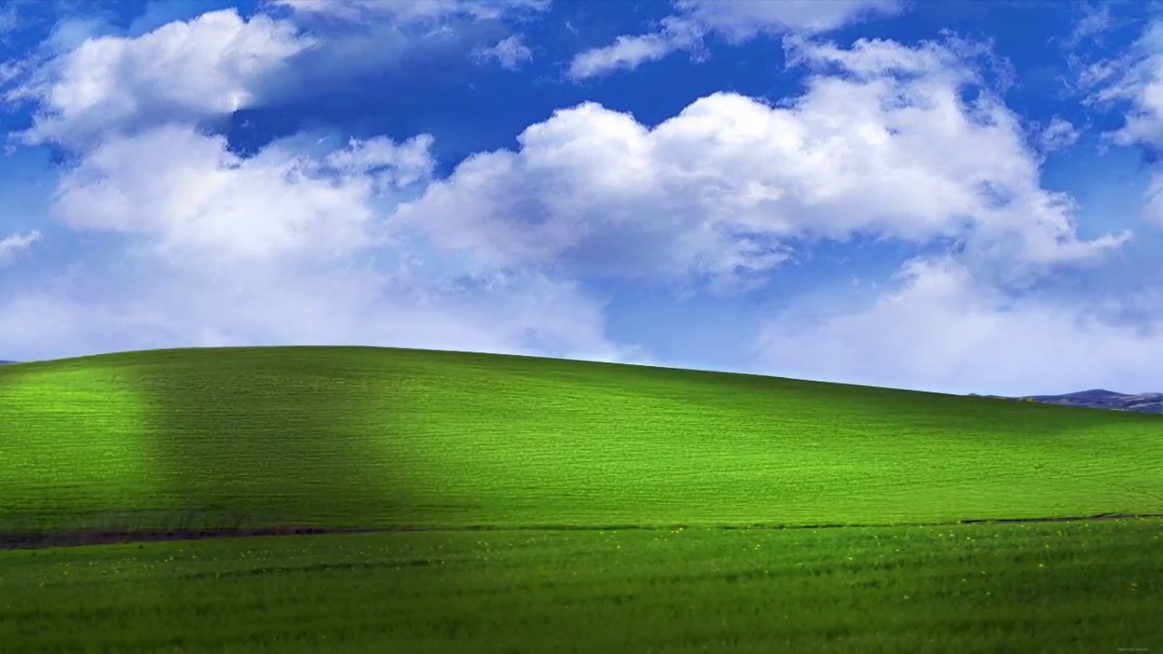 windows xp default wallpaper,green,grassland,sky,natural landscape,nature