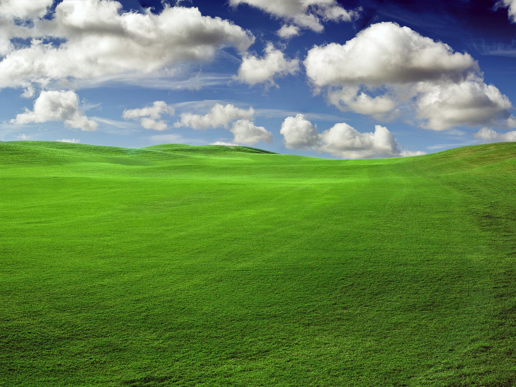 bliss wallpaper hd,grassland,green,natural landscape,sky,nature