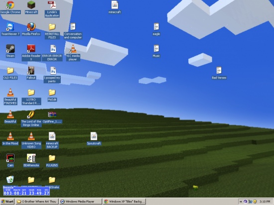 old windows wallpaper,software,screenshot,sky,biome,grassland