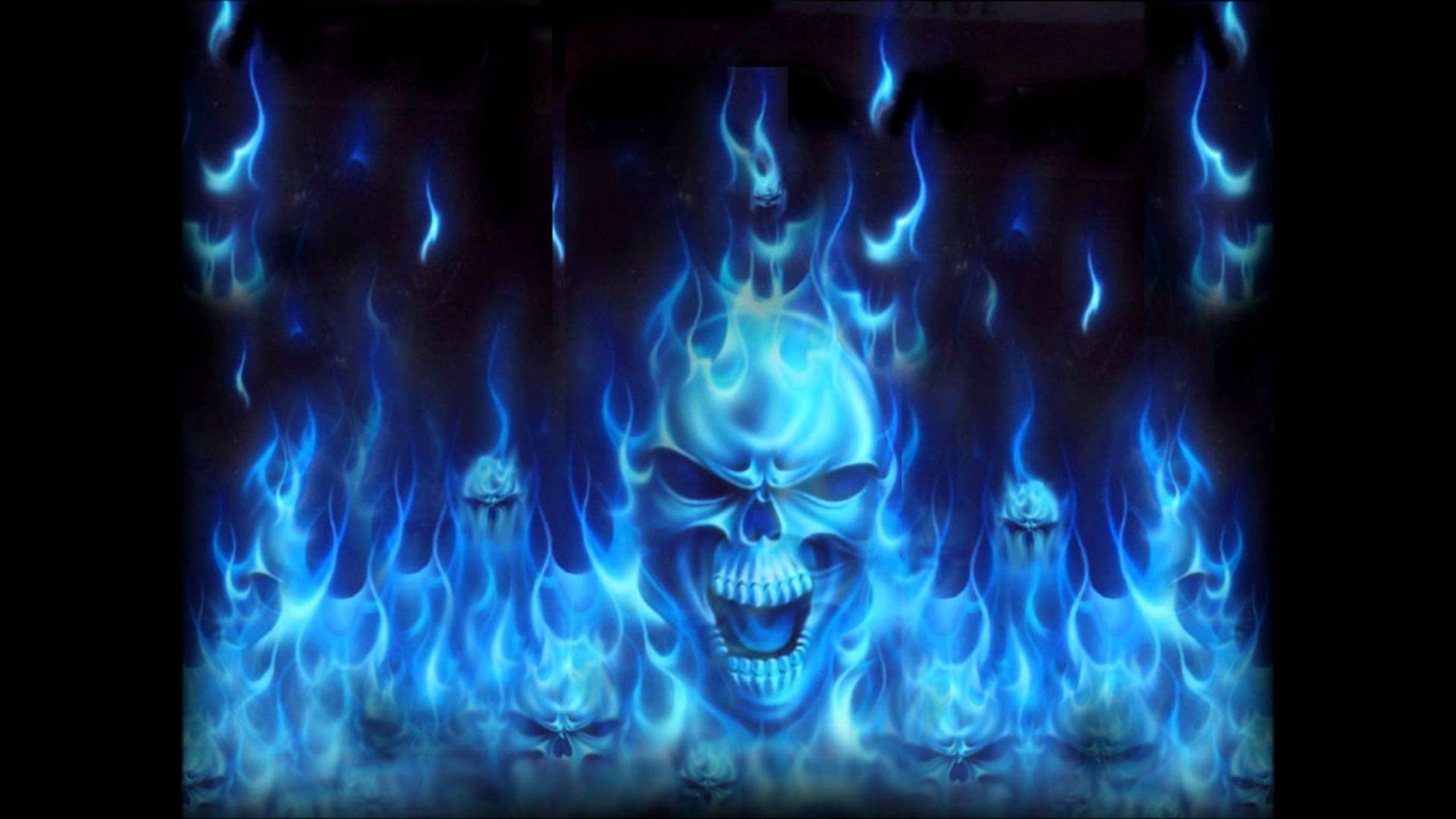 fire skull live wallpaper,blue,electric blue,water,light,organism