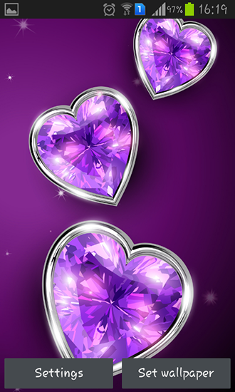다이아몬드 하트 라이브 배경 화면,제비꽃,보라색,심장,라일락 꽃,라벤더