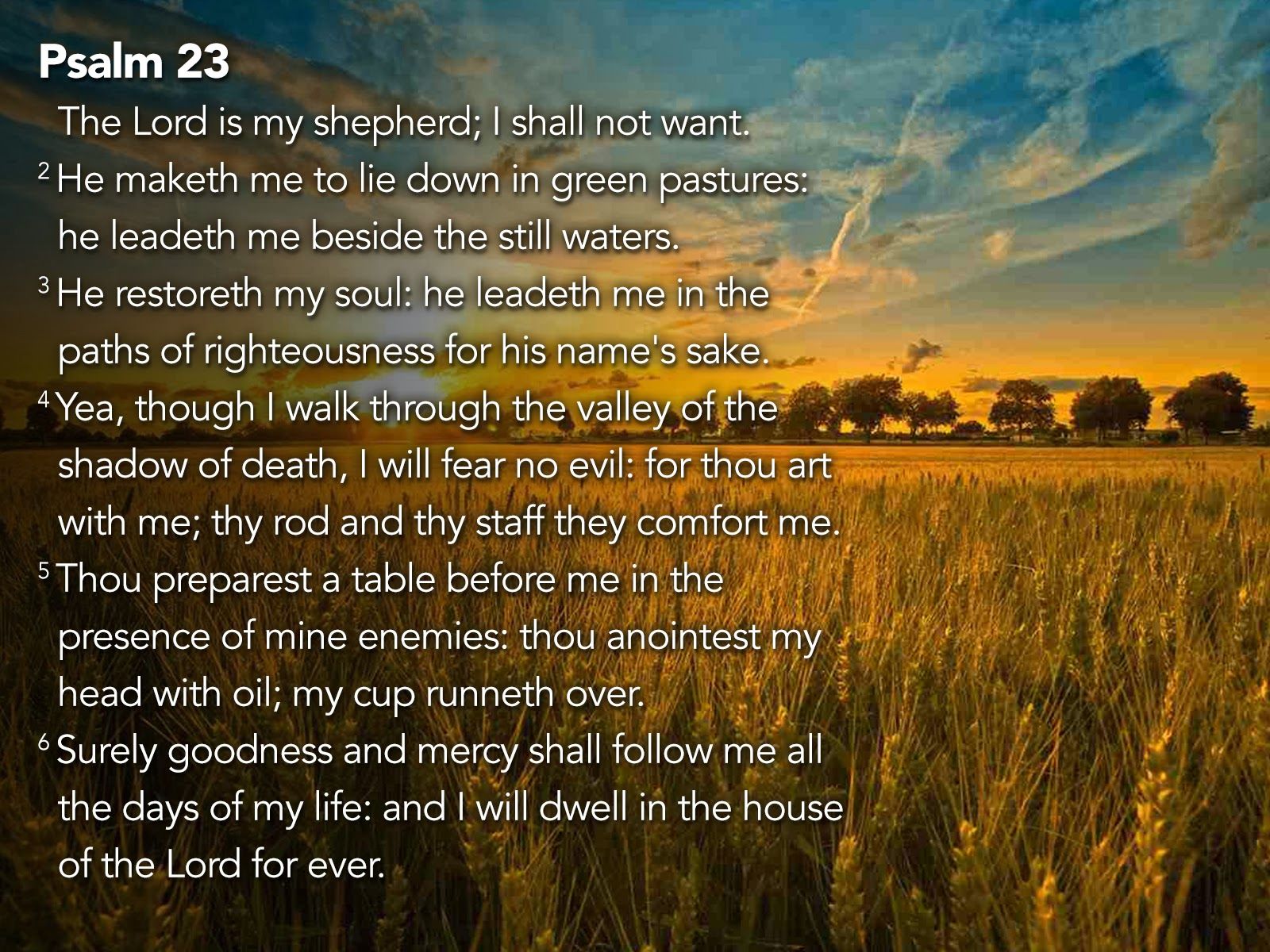 psalm 23 wallpaper,natural landscape,text,nature,sky,natural environment