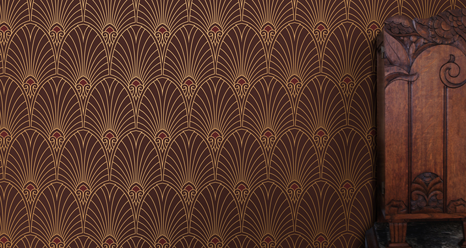 deco wallpaper,brown,pattern,wallpaper,textile,room