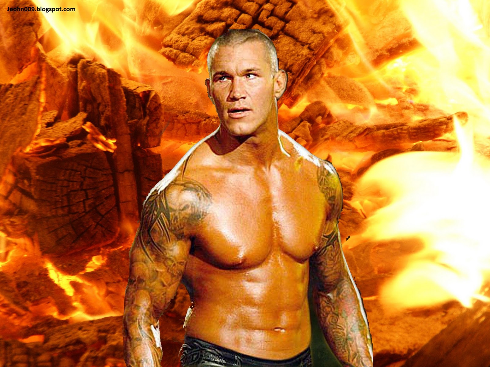wwe randy orton wallpaper,muscle,human,action film,barechested,human torch