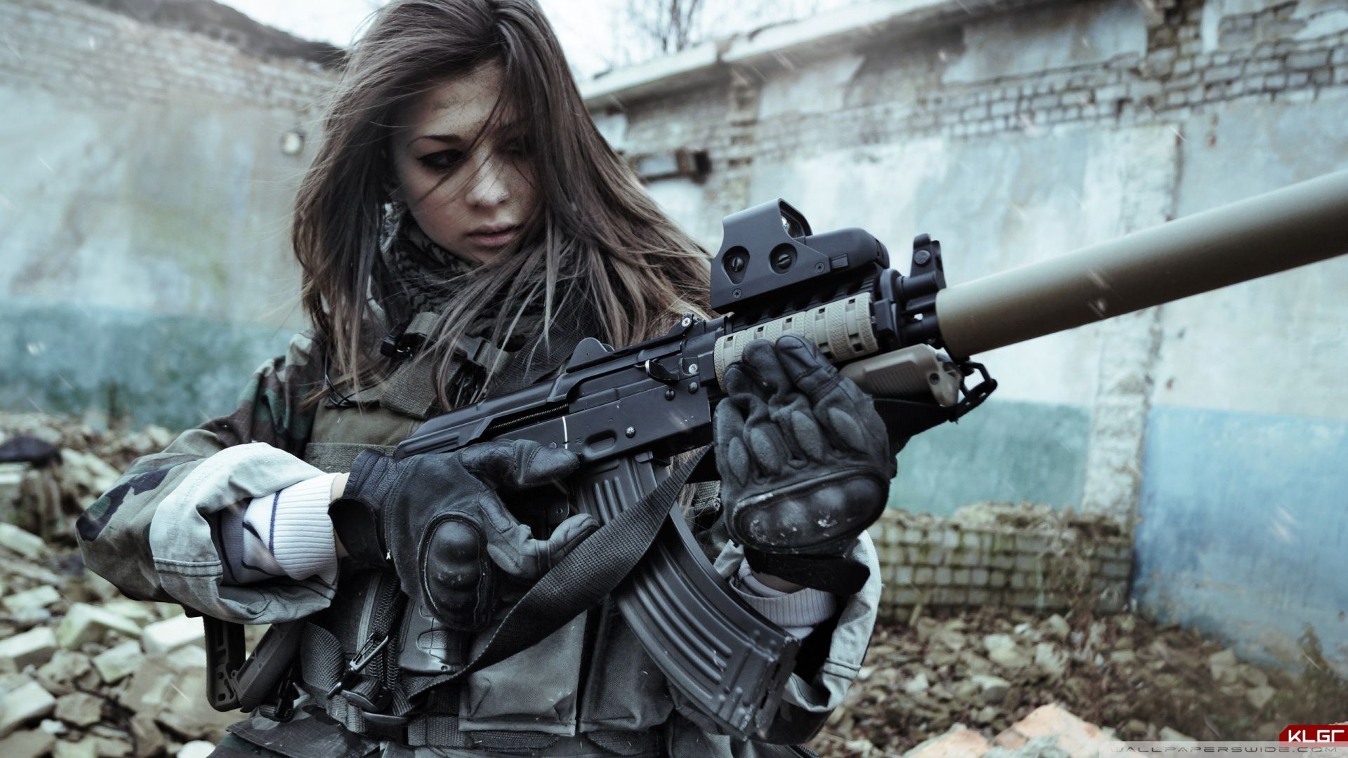 girls and guns wallpaper,gun,firearm,soldier,shooter game,airsoft