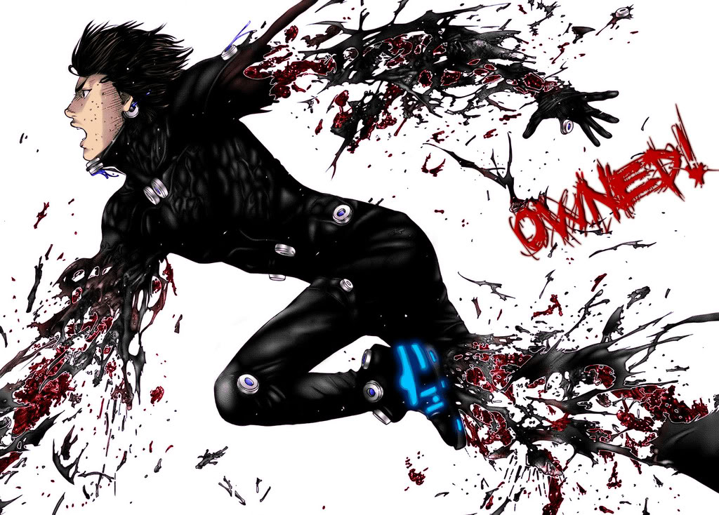 gantz wallpaper,fictional character,graphic design,illustration,black hair,art