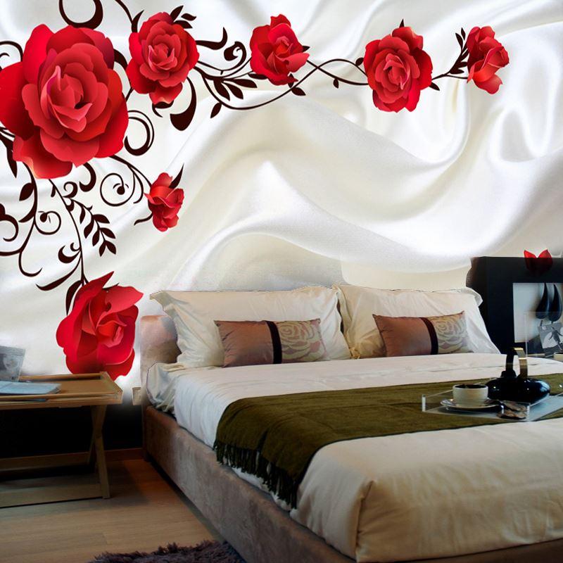 寝室のバラの壁紙,壁,赤,ルーム,壁紙,ローズ