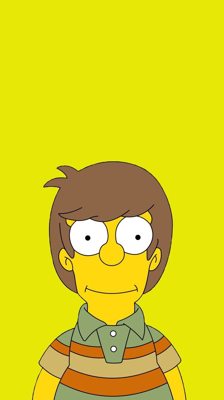 the simpsons iphone wallpaper,cartoon,yellow,illustration,head,animated cartoon