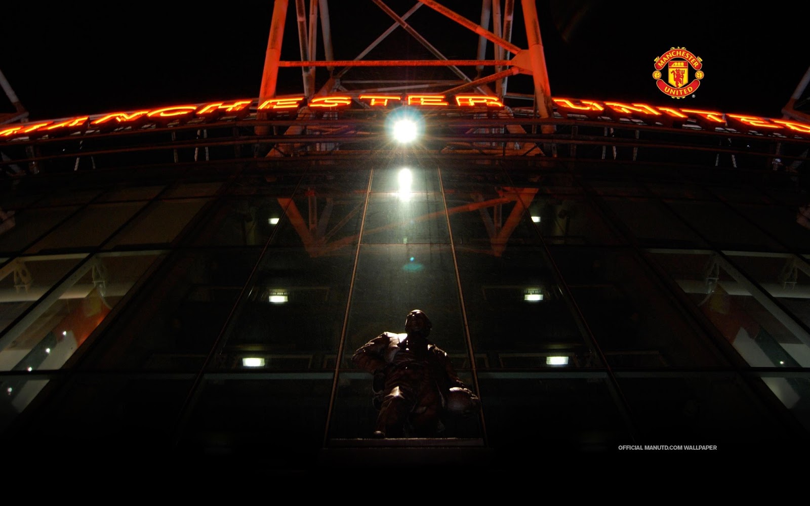 viejo trafford fondos de pantalla hd,noche,ligero,encendiendo,oscuridad,arquitectura