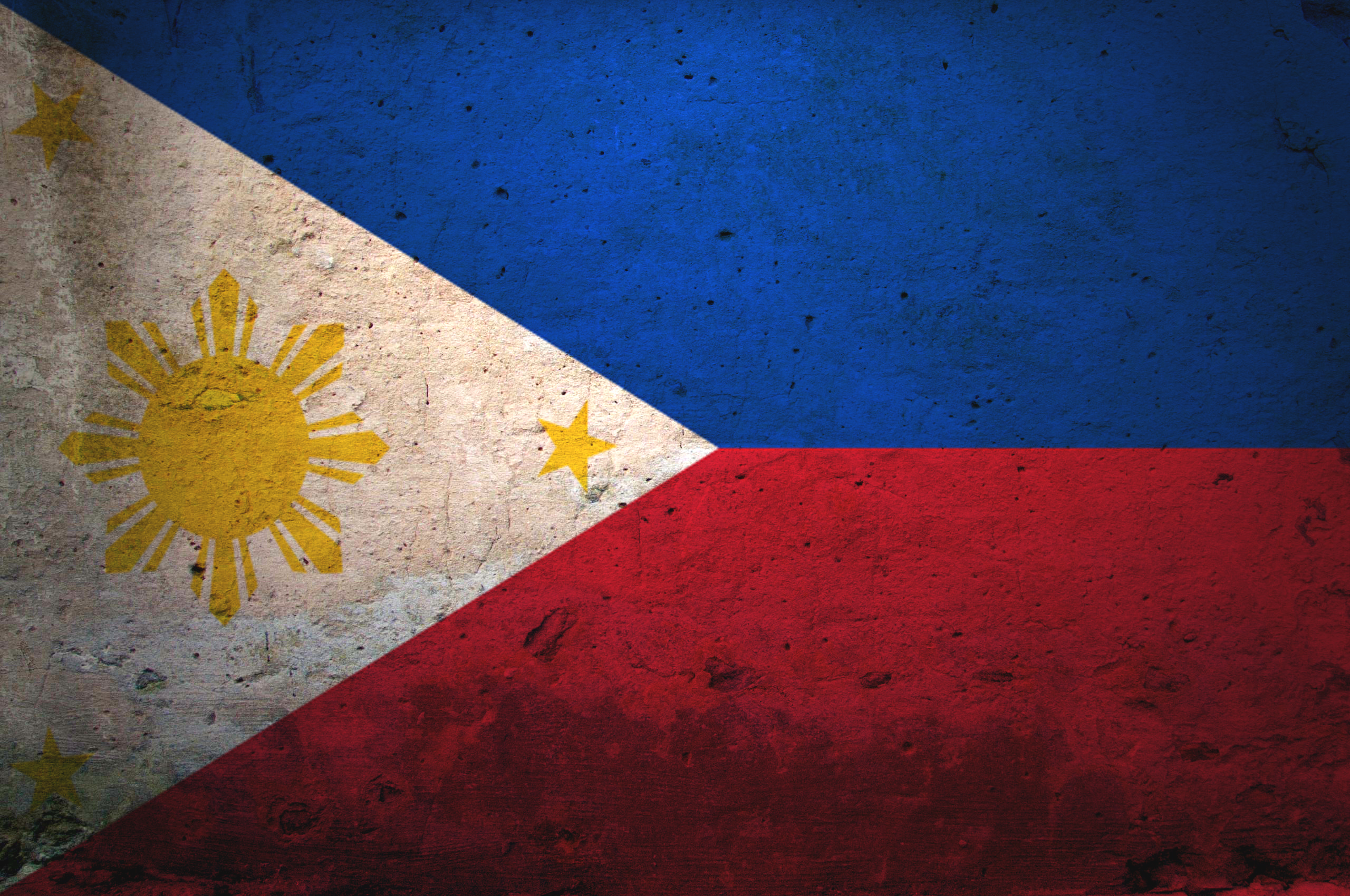 philippinische flagge tapete hd,flagge,rot,gelb,blau,himmel