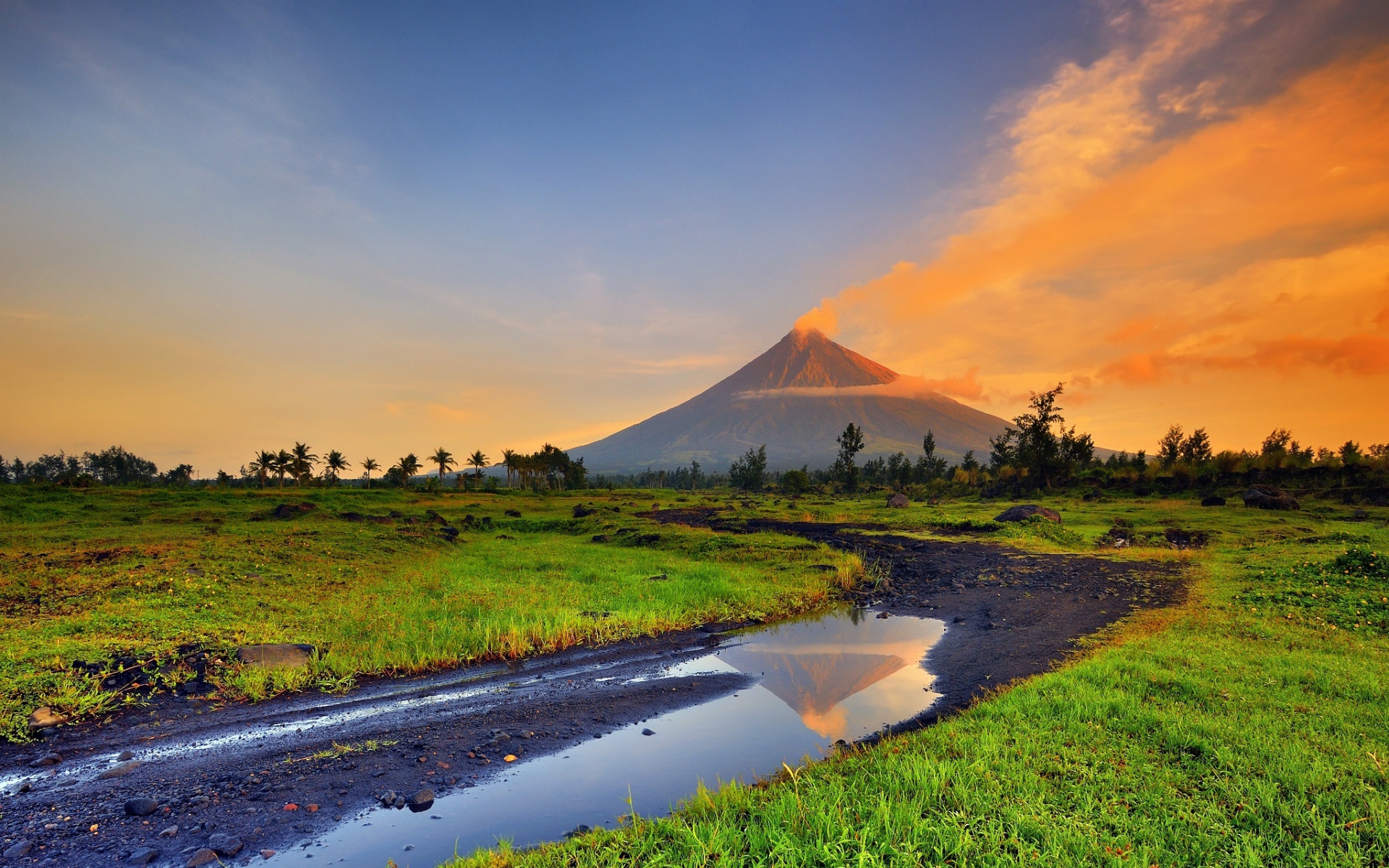 philippines fond d'écran hd,paysage naturel,la nature,ciel,réflexion,nuage