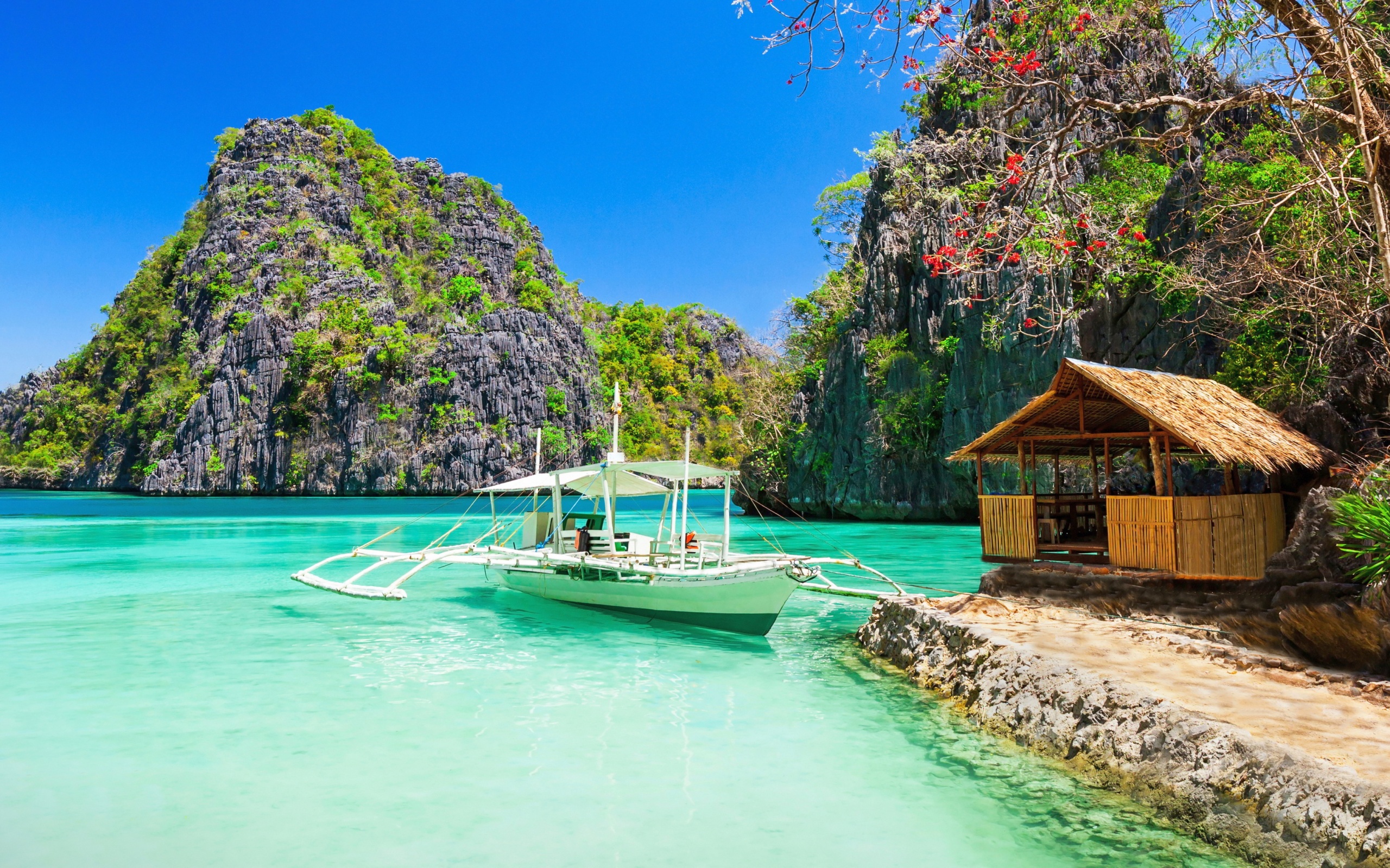 philippines fond d'écran hd,plan d'eau,paysage naturel,la nature,lagune,caraïbes