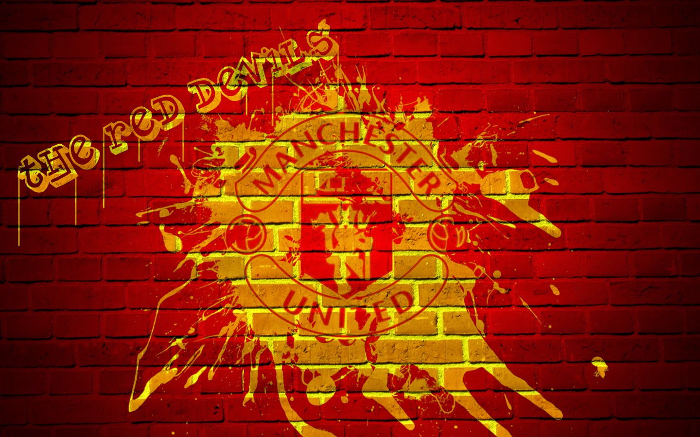 manchester united wallpaper für schlafzimmer,rot,text,schriftart,grafik,kunst