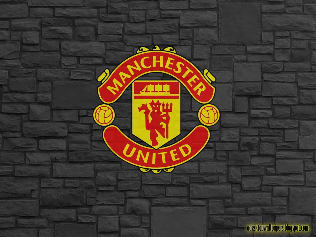 manchester united wallpaper für schlafzimmer,backstein,wand,emblem,mauerwerk,schriftart