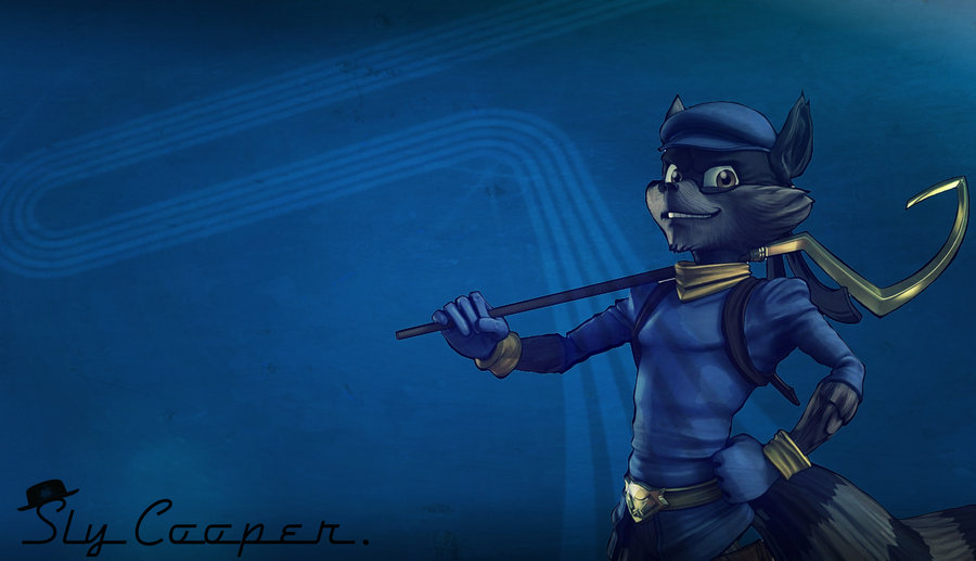 fond d'écran sly cooper,personnage fictif,homme chauve souris,capture d'écran,illustration,jeu pc